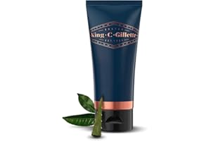 King C. Gillette Gel de afeitar para el cuidado de la barba para hombres (150 ml) con té blanco y aceite de argán para el cuidado ideal de la barba, gel de afeitado, regalo para hombres