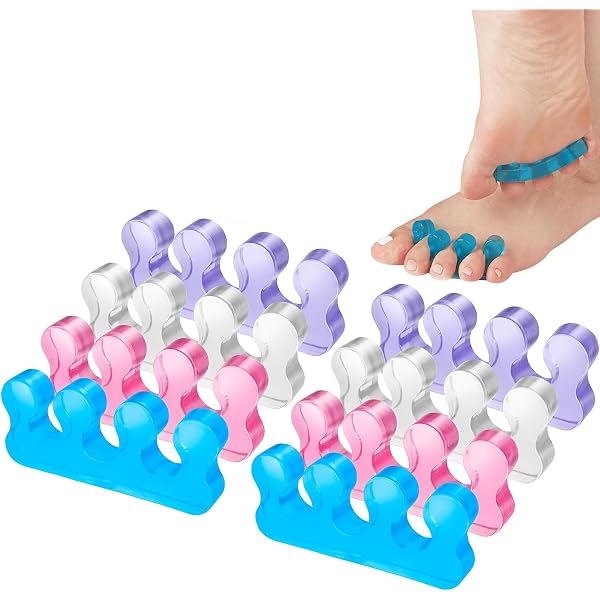 8 Stück Zehentrenner Aus Silikon Für Pediküre & Nagellack – Wiederverwendbar, Weich, In 4 Designs | Für Valgus-Zehen & Nagelpflege