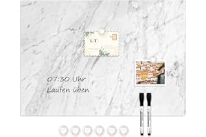 ‎DOLLAR BOSS DOLLAR BOSS Magnetisches Whiteboard, 30 x 40cm Magnettafel für die Wand, Drucken Magnetpinnwand Memoboard mit 4 Magnete, 2 Stifte