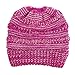 Produktbild Strickmütze Frau,iSpchen Cappucci in Misto Lana Cappelli Multifunzionali Autunnali E Invernali Cappucci Da Sci per Attività All'aperto Rosa Rosa