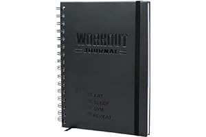 NEXTNOID Hardcover Fitness Journal Workout Planner for Men & Women - A5 Sturdy Workout Log Book to Track Gym & Home Workouts