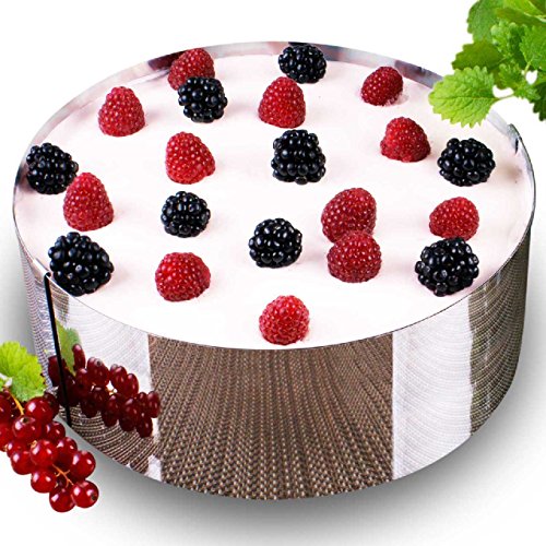 SIDCO ® Tortenring Backform Rahmen Edelstahl stufenlos verstellbar bis Ø 30 cm H. 8 cm - 2