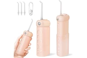 usmile Idropulsore Dentale Ultrasuoni senza Fili, Idropulsore Dentale Portatile per Denti con 4 Modalità 3 Ugelli di Ricambio, Irrigatore Dentale Ricaricabile Impermeabile IPX7, CY1 Rosa