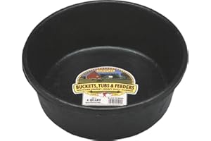LITTLE GIANT Miller Rubber Feed Pan Black 4 Quart - HP2