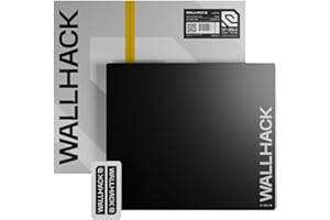 Wallhack SP-004A Glas Gaming Mauspad – 4. Gen mikrogeätzte Oberfläche, großes Mauspad für Esports, Ultra-Fast Glide mit Stopping Power, gehärtetes Glas, langlebig & tragbar, 390×450 mm | Schwarz