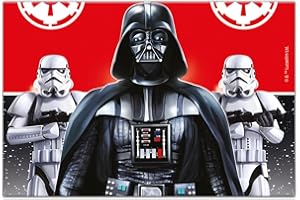 DISNEY Procos 88136 - Party-Tischdecke Star Wars Final Battle, Größe 120 x 180 cm, abwischbar, mehrfach verwendbar, Tischtuch, Dekoration, Geburtstag, Mottoparty