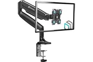 ONKRON Support de Bureau pour TV et moniteurs 13’’ – 32’’ d'un Poids Maximal de 9 kg avec VESA 100x100 Max. Inclinaison de -90° à +45° pivotement 180° Rotation 360° G100-B Noir