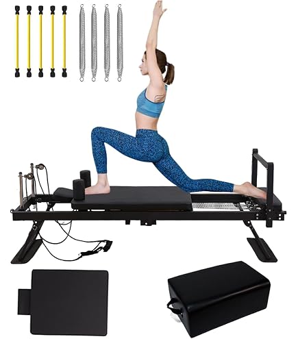 Pilates Reformer Pieghevole Per Allenamento A Casa – Tavola Addominale Multifunzione Con Telaio Robusto, Portatile E Salvaspazio, Ideale Per Tonificare Tutto Il Corpo