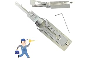 LYOVEU schlosshüter,hauptschlüssel für den haushalt,schlossöffnungswerkzeug, schlüsseldecoder 2 in 1,Schlüsseldecoder Aus Edelstahl,schlüsseldecoder,schlossknacker werkzeug,master key decoder,stainless steel