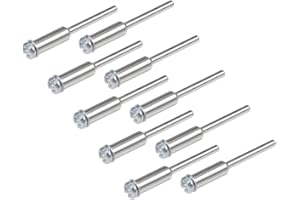 sourcing map Cut-off Wheel Screw Mandrels 2.35mm Shank Diameter Cutting Disc Holder for Compatible Rotary Tools 10 Pcs