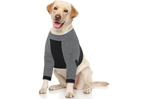 LeLePet Dog Recovery Sleeve - Front Leg Protector, Surgical Suit, Wound Joint Protector to Prevent Licking, Black XL