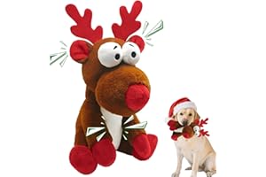 Hundespielzeug Weihnachten Quietschend Plüsch Hunde Spielzeug Hund Kuscheltier Natur Baumwolle interaktives Spielzeug Geschenke für Welpen, kleine, mittlere, große Hunde
