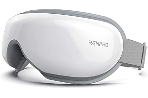 RENPHO Eyeris 1 - Masseur Oculaire avec Chaleur, Chauffant Masseur Masque yeux avec Musique Bluetooth pour les migraines, détend et réduit la fatigue oculaire améliorent le sommeil
