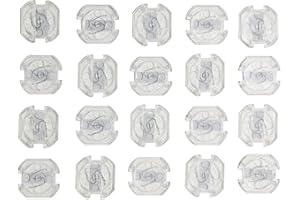 Offgridtec 20 x Cerraduras a prueba de niños para los enchufes con mecanismo de giro, transparente