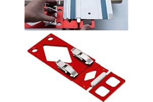 Winkelanschlag für Führungsbahnen, Winkelanschläge für Führungsbahnen CNC Fräsanschläge 90° mit Kantenführung Kompatibel mit Festool Makita Powertec und WEN (Rot)