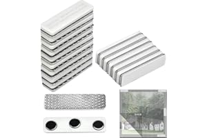 BUZIFU 16 Pièces aimants pour Moustiquaire Fenetre Clips de pour Moustiquaires de Fenêtres Clips Magnétiques pour Fenêtre Aimant Puissant Autocollant Clips de Fixation d'écran, Pas Perçage - Blanc