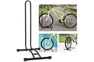 homelikesport Bike Stand Steel Floor Stand Upright Bike Storage Space Saver Suitable for Mountain, Road Bicycle with Wheel Diameter Max 29 Inches