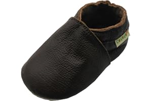 SAYOYO Chausson bébé Chaussure Bebe Garcon Fille Chaussures Cuir Souple Premiers Pas Chaussons Bébé