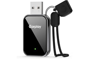 CarPlay Wireless Adapter für Apple iPhone - 2025 Konvertieren Wired CarPlay zu Kabellos Dongle, USB-A/C Plug & Play - Bluetooth Car Play Kabellos für iPhones iOS 10+ & Autos mit Wired Car Play,Schwarz