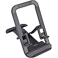 ZEBRONICS MS80 Mobile Holder with Adjustable Height, 10°- 50° Multiangle Adjustment, Foldable Design, Anti Skid Base, Matte Finish, Lightweight and 4 Adjustable Levels (Black)