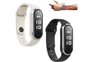 GONIOME Fitpros Ultrasonic Weightloss Smart Watch, Slimwe Ultrasonic Body Shape Wristband, Matteo Ultrasonic Body Shape Wristband, Adjustable Smart Lymph Silicone Sport Bracelet for Anyone (Black+White)