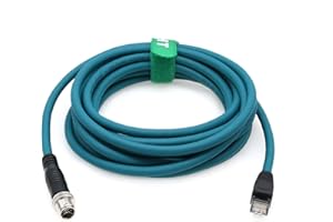 HangTon Industrial Ethernet M12 8 Pin X-Coded Male to RJ45 Cat7e Cable for Cognex Basler Flir Camera, Sensor, Network, Machine Control, Automation (10)