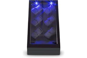 Klarstein Enrollador de Relojes Klingenthal, para 14 Relojes, Panel de Control táctil, rotación Derecha/Izquierda, Mirilla, Negro