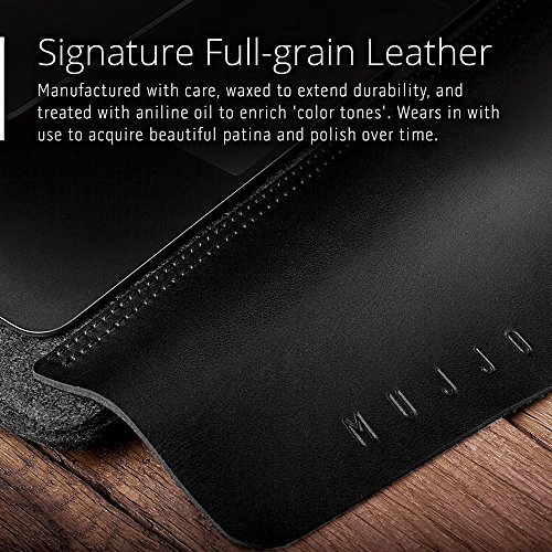 Mujjo MUJJO-SL-033-BK Low-Key Leder Hülle für Macbook Pro Retina 15 schwarz - 5