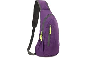 Gisdanchz Impermeable Nylon Mochila Bolso Pecho Cruzado Hombre Mujer para Deporte
