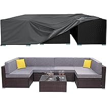Akefit Patio Furniture Cover Outdoor Sectional Furniture Covers Waterproof Dust Proof Furniture Lounge Porch Sofa Protectors D126 X W64 X H29 Buy Online At Best Price In Uae Amazon Ae