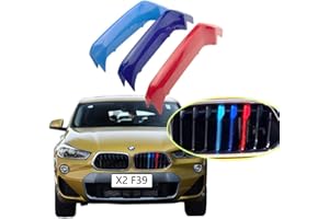 JKGROUP Clip -In Grill Inserts Grille Cover Stripes compatible with X2 2018 F39 8 Grilles Beams Bars M Power Sport Tech Performance Styling Tuning
