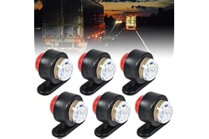 AVCXEC 6 Pièces Feux de Gabarit LED, 12V /24V Feux de Position Latéraux, Feux de Position led Latéraux Remorque, Étanche LED Feux de Côté, Feux Latéraux pour Remorque, Camionnette, Bus, SUV, Caravane