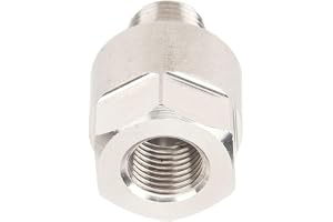 M10x1.0 Hona Mätare Adapter, Oljetrycksmätare Adapter 1/8in NPT Hane Till M10x1.0 Hona för Olja Bränsle Vattentryck Temperatu