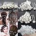 Sanwood® 20pcs Wedding Bridal Pearl Flower Rhinestone Crystal Hair Pins Clips Grips (#1)