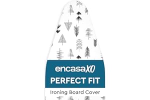 ENCASA XO Encasa Homes di Ricambio Copri ASSE da Stiro con Imbottitura in Feltro da 3 mm, Coulisse di serraggio (Si Adatta a schede Medium di 125 x 46 cm) Riflettente al Calore, Stampato - Freccia Nera