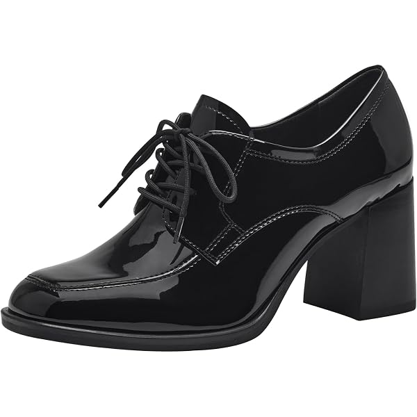 IF Fashion Chaussures Femme à Lacets - Talon Block - Style Francis Broderie - Cuir Synthétique