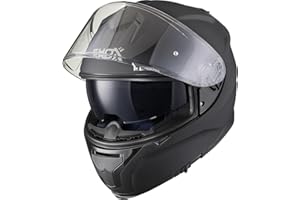 Shox Motorcycle Helmet Motorbike Crash Jet Racing Helmet with Internal sun Visor Men's And Women's Helmets UK Stock Ammo Solid