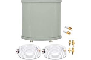 Boostcell W40. Antena Router Router Externa 4G -5G Direccional Dos Cables de Baja Pérdida de 10 Metros Conectores N- SMA con Adaptadores TS9 / CRC9 / RP-SMA. 690-3500 MHz