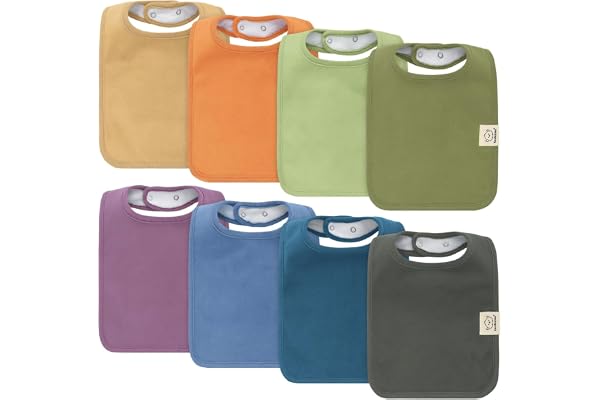 Lot De 8 Bavoirs Bio Pour Bébé Garçon Et Fille - En Coton Pour Tout-petits Et Nourrissons