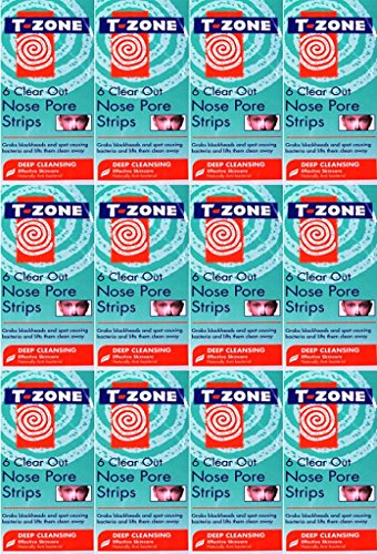 T-Zone 6 Clear Out Nose Pore Strips x 12 Packs