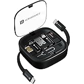 Portronics Snapcase 2 60W Multifunctional Fast Charging Data Cable Kit With Retractable Cable, Conversion Set USB A & Type C 