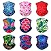 Price comparison product image 9PCS Bandanas Headband Scarf Headwrap Face Mask Neckwarmer Seamless & more 12-in-1 Multifunctional Stretchable for Music Festivals, Raves, Riding, Outdoors - Many Designs (Floral Series 1)