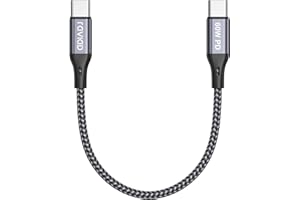 RAVIAD Kabel USB C na USB C, krótki 50 cm, iPhone 15, kabel do ładowania 60 W, 20 V/3 A, USB C, kabel do szybkiego ładowania do iPhone 15/Plus/15 Pro/15 Pro Max, MacBook Pro/Air, S23 S22 S21