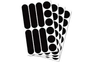 B REFLECTIVE Éco Multi - 4 x Kit 12 Autocollants rétro réfléchissants - Visibilité de Nuit - Adhésif Universel - Stickers pour Vélo/Casque/Moto/Poussette/Jouets - Noir