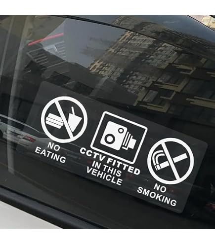 4 x CCTV In Operation In This Vehicle S/A Car, Van, Taxi, Bus Vinyl Stickers eBa