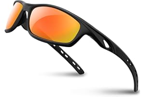 ‎RIVBOS RIVBOS Polarisierte Sport-Sonnenbrille für Herren, TR90, unzerbrechlicher Rahmen, RB833