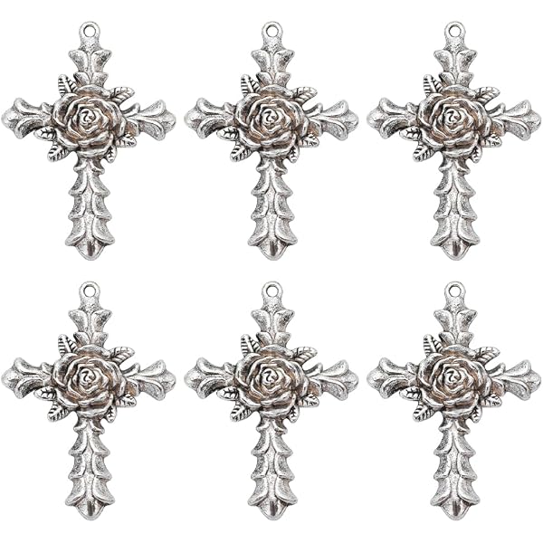 60 Breloques Croix En Métal émaillé - Doré, 25mm - Pour Fabrication Bijoux DIY - SUNNYCLUE