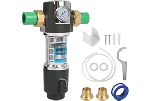 AYYDS Rückspülfilter, Wasser Vorfilter Sedimentfilter, Wasserfilter Wiederverwendbare, Spin Down Sediment Wasserfilter, Ausspülbarer Feinfilter Water Filter für Brunnenwasser Schlauch (3/4" Thread, Grau)