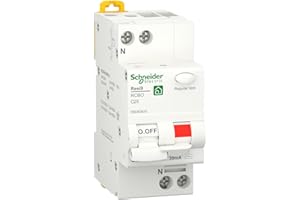 Schneider Electric R9D60625 Interruttori Magnetotermici Differenziali, RCBO, Resi9, 1P+N, Curva C, 25A, 30MA
