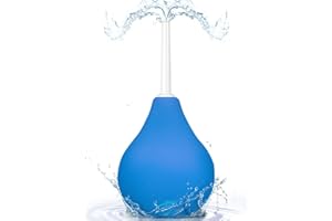 DASGUTES Poire a Lavement Intime Anale, Poire de Lavement Intime Femme Homme 224ML, Poire pour Lavement Rectale En Silicone Médicale, Douches Anal et Vaginale Sans BPA(bleu)